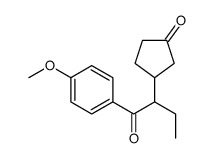 3-[1-(4-methoxyphenyl)-1-oxobutan-2-yl]cyclopentan-1-one Structure
