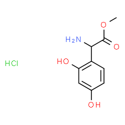 methyl [amino(2,4-dihydroxyphenyl)]acetate hydrochloride结构式