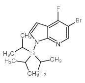 5-溴-4-氟-1-(三异丙基硅烷基)-1H-吡咯并[2,3-b]吡啶结构式