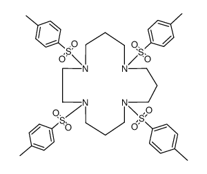 1,4,8,12-tetrakis(p-tolylsulphonyl)-1,4,8,12-tetra-azacyclopentadecane Structure