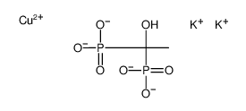 copper dipotassium (1-hydroxyethylidene)bisphosphonate structure