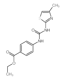 Benzoic acid, 4-[[[(4-methyl-2-thiazolyl)amino]carbonyl]amino]-, ethyl ester结构式