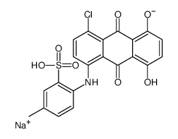 sodium,2-[(4-chloro-5,8-dihydroxy-9,10-dioxoanthracen-1-yl)amino]-5-methylbenzenesulfonate Structure