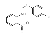 N-[(4-chlorophenyl)sulfanylmethyl]-2-nitro-aniline结构式