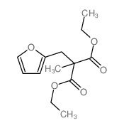 diethyl 2-(2-furylmethyl)-2-methyl-propanedioate结构式