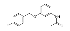 N-(3-((4-fluorobenzyl)oxy)phenyl)acetamide Structure