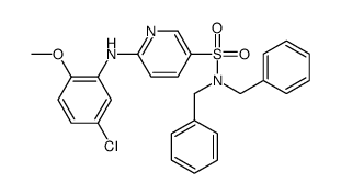 N,N-dibenzyl-6-(5-chloro-2-methoxyanilino)pyridine-3-sulfonamide Structure