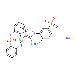 3-[5-Amino-4-[[2-[(2-chlorophenoxy)sulfonyl]phenyl]azo]-3-methyl-1H-pyrazol-1-yl]-4-chlorobenzenesulfonic acid sodium salt结构式
