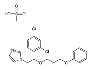 1-(2-(2,4-Dichlorophenyl)-2-(3-phenoxypropoxy)ethyl)-1H-imidazole mono methanesulfonate structure