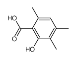 2-hydroxy-3,4,6-trimethyl-benzoic acid结构式