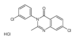 7-chloro-3-(3-chlorophenyl)-2-methylquinazolin-4-one,hydrochloride结构式