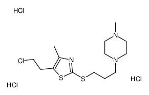 5-(2-chloroethyl)-4-methyl-2-[3-(4-methylpiperazin-1-yl)propylsulfanyl]-1,3-thiazole,trihydrochloride Structure