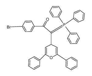 1-(4-bromophenyl)-2-(2,6-diphenyl-4H-pyran-4-yl)-2-(triphenyl-l5-phosphanylidene)ethan-1-one Structure