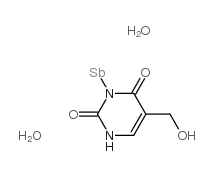 antimony: 5-(hydroxymethyl)-1H-pyrimidine-2,4-dione: dihydrate structure