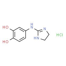 4-((4,5-DIHYDRO-1H-IMIDAZOYL-2-YL)AMINO)-1,2-BENZENEDIOL MONOHYDROCHLORIDE Structure