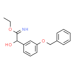 Benzeneethanimidic acid,-alpha--hydroxy-3-(phenylmethoxy)-,ethyl ester (9CI) Structure