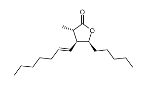 (3S,4S,5S)-4-[(E)-hept-1-enyl]-3-methyl-5-pentyldihydrofuran-2(3H)-one Structure