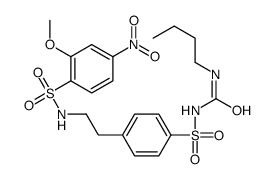 1-butyl-3-[4-[2-[(2-methoxy-4-nitrophenyl)sulfonylamino]ethyl]phenyl]sulfonylurea Structure
