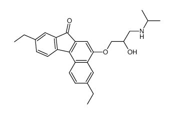 3,9-Diethyl-5-(2-hydroxy-3-isopropylamino-propoxy)-benzo[c]fluoren-7-one Structure