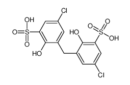 3,3'-methylenebis(5-chloro-2-hydroxybenzenesulphonic) acid structure