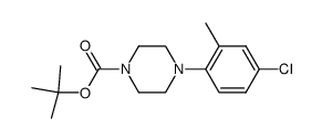 4-(4-chloro-2-methyl-phenyl)-piperazine-1-carboxylic acid tert-butyl ester结构式