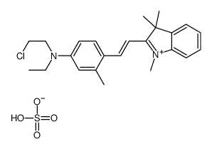 2-[2-[4-[(2-chloroethyl)ethylamino]-o-tolyl]vinyl]-1,3,3-trimethyl-3H-indolium hydrogen sulphate结构式