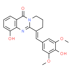 11H-Pyrido[2,1-b]quinazolin-11-one,6,7,8,9-tetrahydro-4-hydroxy-6-[(4-hydroxy-3,5-dimethoxyphenyl)methylene]-,(6E)- Structure