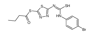 S-[5-[(4-bromophenyl)carbamothioylamino]-1,3,4-thiadiazol-2-yl] butanethioate Structure