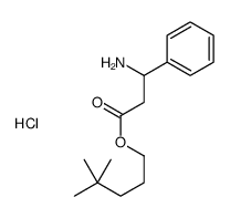 4,4-dimethylpentyl 3-amino-3-phenylpropanoate,hydrochloride Structure