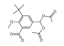 1-tert-butyl-5-diacetoxymethyl-2-methoxy-3-nitro-benzene结构式