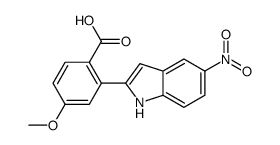 4-methoxy-2-(5-nitro-1H-indol-2-yl)benzoic acid结构式
