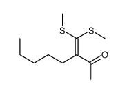3-[bis(methylsulfanyl)methylidene]octan-2-one结构式
