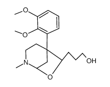 3-[(1S,5S)-5-(2,3-Dimethoxy-phenyl)-2-methyl-7-oxa-2-aza-bicyclo[3.2.1]oct-6-yl]-propan-1-ol结构式