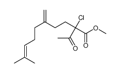 methyl 2-acetyl-2-chloro-9-methyl-5-methylidenedec-8-enoate Structure