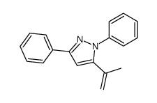 1,3-diphenyl-5-prop-1-en-2-ylpyrazole结构式