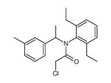 2-chloro-N-(2,6-diethylphenyl)-N-[1-(3-methylphenyl)ethyl]acetamide结构式