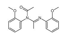 N-(2-methoxyphenyl)-N-[N-(2-methoxyphenyl)-C-methylcarbonimidoyl]acetamide结构式