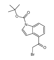 tert-butyl 4-(2-bromoacetyl)indole-1-carboxylate Structure