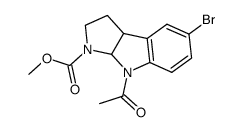 methyl 8-acetyl-5-bromo-3,3a,8,8a-tetrahydropyrrolo[2,3-b]indole-1(2H)-carboxylate结构式