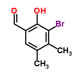 3-BROMO-2-HYDROXY-4,5-DIMETHYL-BENZALDEHYDE structure