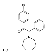 2-Azepan-1-yl-1-(4-bromo-phenyl)-2-phenyl-ethanone; hydrochloride结构式