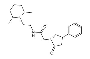 cis-N-[2-(2,6-dimethyl-1-piperidinyl)ethyl]-2-oxo-4-phenyl-1-pyrrolidineacetamide结构式