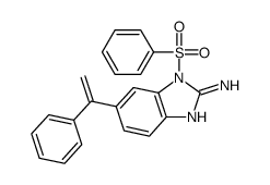 1-(benzenesulfonyl)-6-(1-phenylethenyl)benzimidazol-2-amine结构式