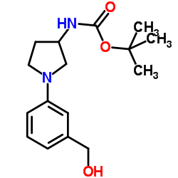 [1-(3-HYDROXYMETHYL-PHENYL)-PYRROLIDIN-3-YL]-CARBAMIC ACID TERT-BUTYL ESTER结构式