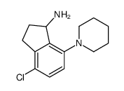 4-chloro-7-piperidin-1-yl-2,3-dihydro-1H-inden-1-amine结构式