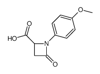 1-(4-methoxyphenyl)-4-oxoazetidine-2-carboxylic acid结构式