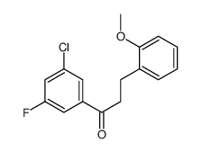 3'-CHLORO-5'-FLUORO-3-(2-METHOXYPHENYL)PROPIOPHENONE Structure