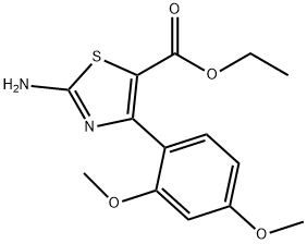 2-amino-4-(2,4-dimethoxyphenyl)-5-thiazolecarboxylic acid ethyl ester structure