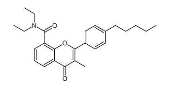 3-methyl-4'-n-pentylflavone-8 -carboxylic acid N,N-diethylamide Structure