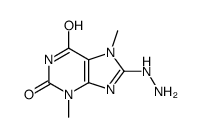 8-hydrazinyl-3,7-dimethylpurine-2,6-dione Structure